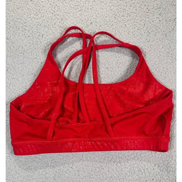 Lululemon Energy Bra Manifesto 20YR Women’s 12 Foil Dark Red B/C Strappy Sport - Picture 6 of 10